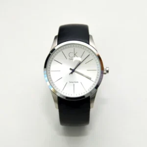 Classic Black Leather Strap Watch for Men