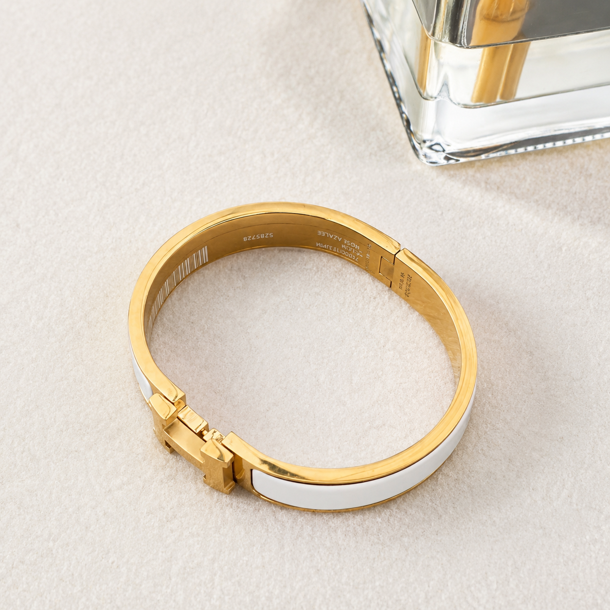 Hermes – H Bangle White
