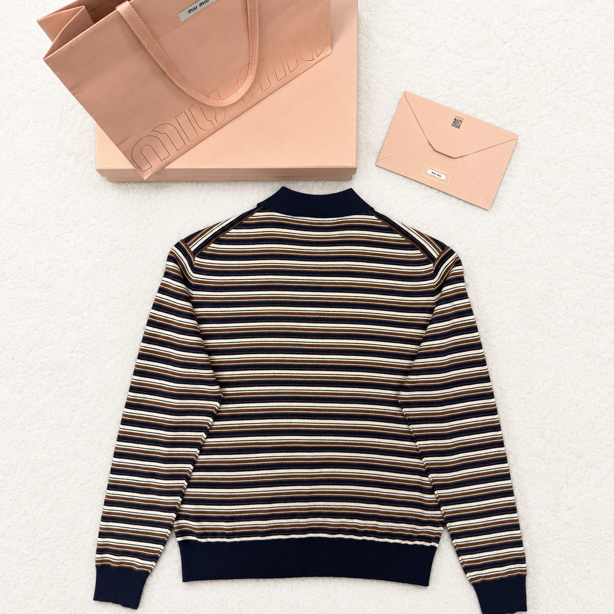 Miu Miu – Retro Striped Wool Knit Sweater